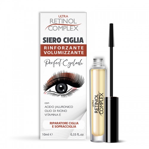 RETINOL COMPLEX SIERO CIGLIA RINFORZANTE VOLUMIZZANTE E RIPARATORE CON ACIDO JALURONICO 10ml
